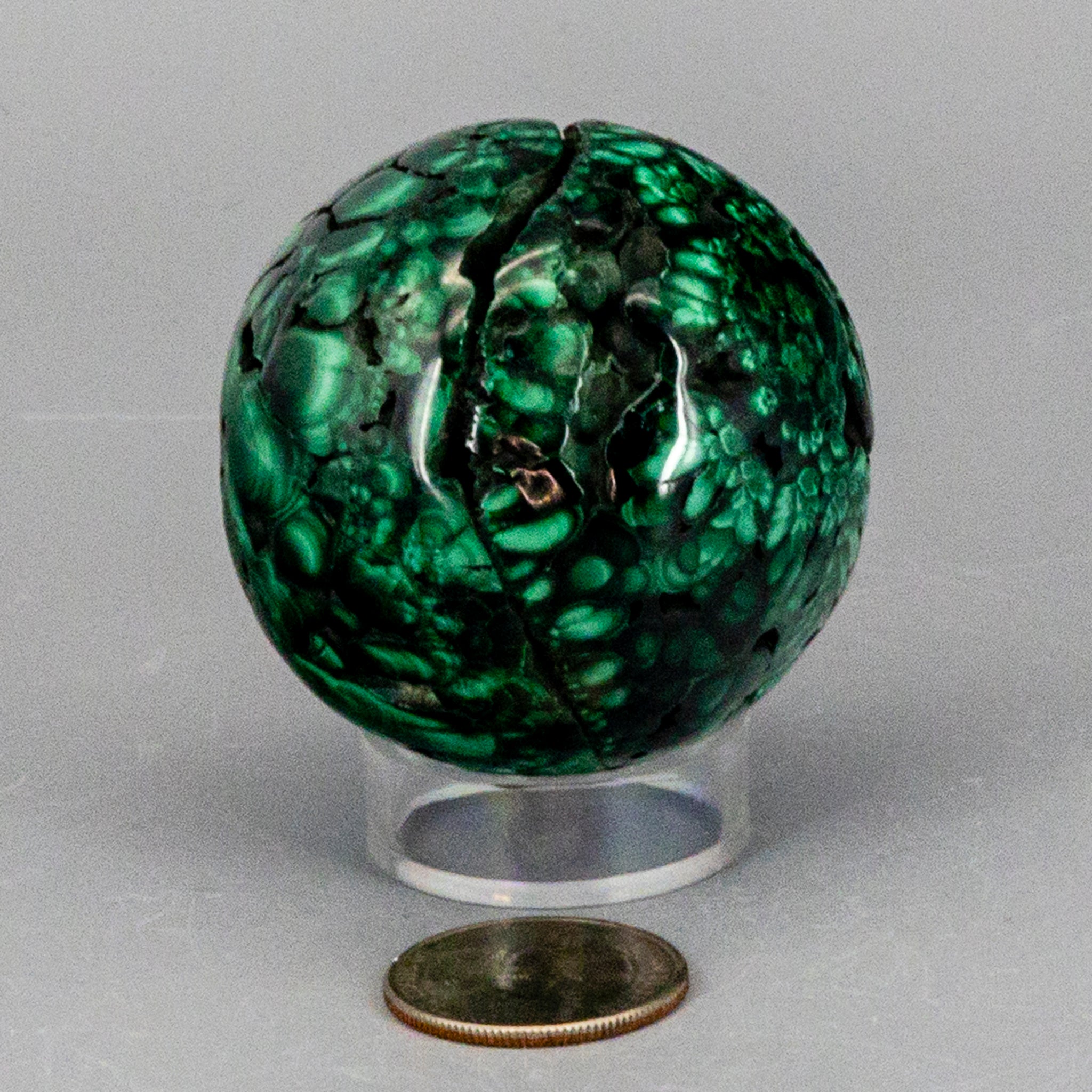 Malachite Sphere - Natural Protective Healing Crystal 278g One-of-a-Kind Crystal Destiny