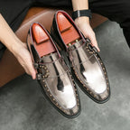 Male Golden Luxury Business Oxford Shoes Men Party Dress Patent Leather Formal Shoes Fashion Man Office Wedding Designer Shoes - SJB-DIAMOND ELITES