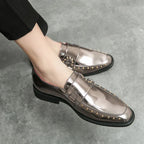 Male Golden Luxury Business Oxford Shoes Men Party Dress Patent Leather Formal Shoes Fashion Man Office Wedding Designer Shoes - SJB-DIAMOND ELITES