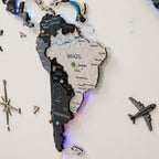 3D LUMINOUS LED Wooden World Map 2.0 Nordik - SJB-DIAMOND ELITES
