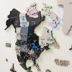 3D LUMINOUS LED Wooden World Map 2.0 Nordik - SJB-DIAMOND ELITES