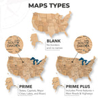 Wooden 3d Map of USA - Gold - SJB-DIAMOND ELITES