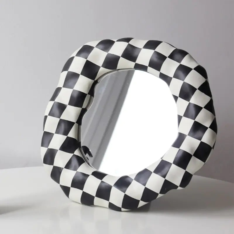 Black & White Checkerboard Vanity Mirror Pi-Mart