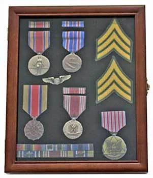 Medal Display Case Award Shadow Box, with glass door The Military Gift Store