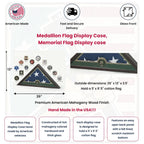 Medallion Flag Display Case, Memorial Flag Display case The Military Gift Store