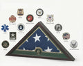 Medallion Flag Display Case, Memorial Flag Display case. The Military Gift Store