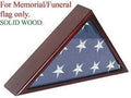 SOLID WOOD MEMORIAL FLAG CASE FRAME DISPLAY CASE FOR 5X9.5' FLAG FOLDED, FOR FUNERAL The Military Gift Store