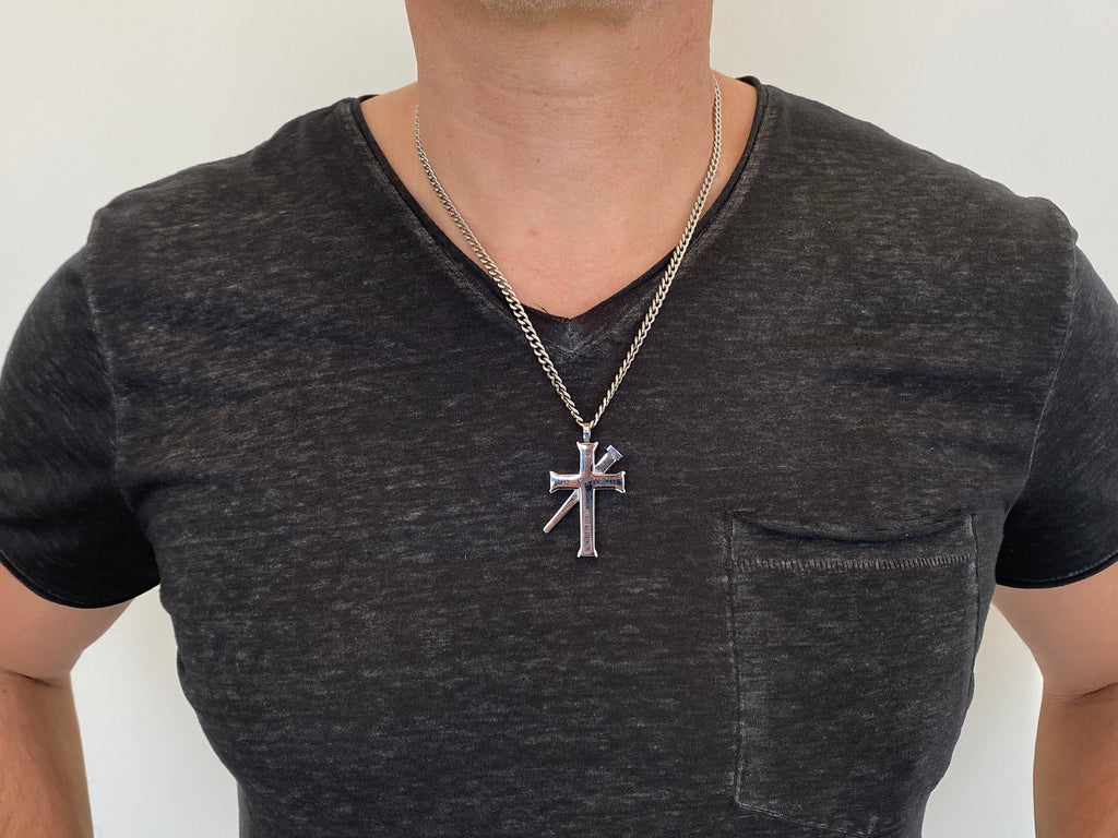 Established Silver Cross Necklace KingdomWear