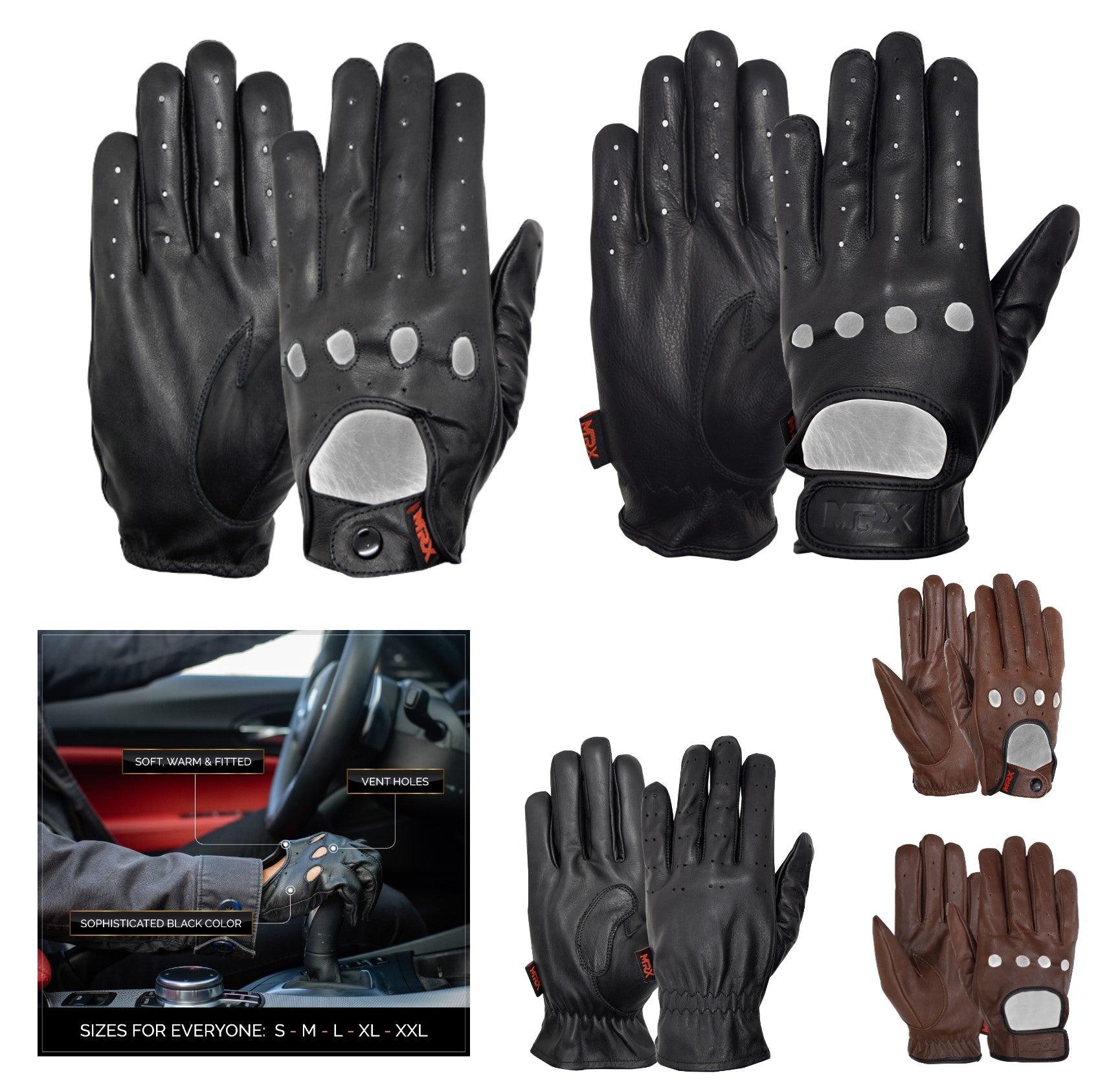 MRX Driving Gloves Basic Soft Cofferse Outdoor Glove Goat Leather Full Finger MRX Products