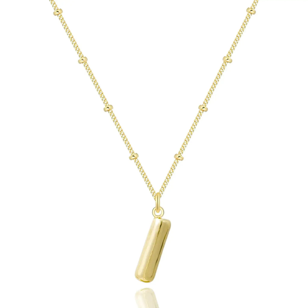 Pychee Bubble Letter Necklace 14K Gold Plated Balloon Initial Necklaces Dainty Gold Initial Charm Pendant Necklace Jewelry Gift For Women