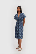 Midnight Gathered Dress Purplish Diva