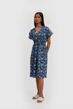 Midnight Gathered Dress Purplish Diva