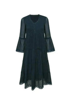 MIKA Cotton Maxi Dress - Petrol | Boho Peasant Style | Femstylo
