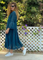 MIKA Natural Maxi Dress | Boho Peasant Style | Femstylo