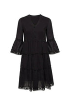 MIKA Black Mini Dress | Boho Peasant Style | Femstylo