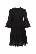 MIKA Black Mini Dress | Boho Peasant Style | Femstylo