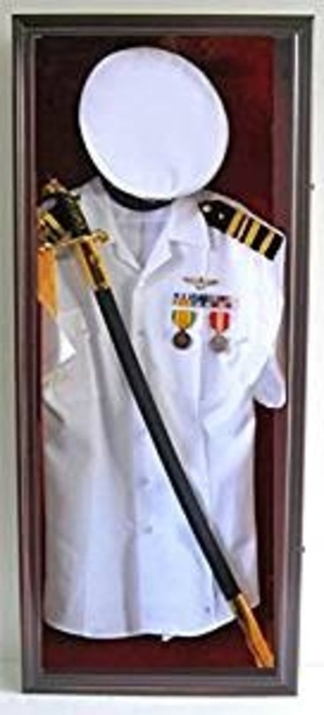 Military Uniform Shadow Box Sword or Gun Display Case. The Military Gift Store