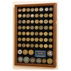 Large Military Challenge Coin Display Case Cabinet Holders Rack 98% UV - Lockable The Military Gift Store