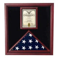 Flag and Document Case - Vertical 8 1/2 x 11 Document, hold a USA 3' x 5' flag The Military Gift Store