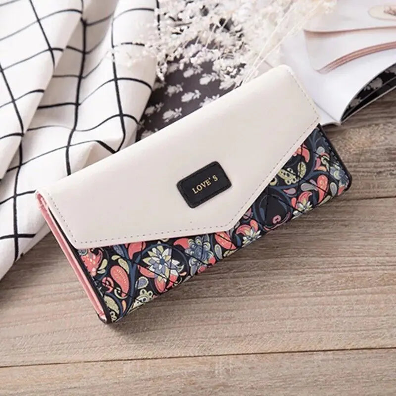 Fashion Women Leather Envelope Clutch Wallet Long Card Holder Purse Bag Handbag Pi-Mart