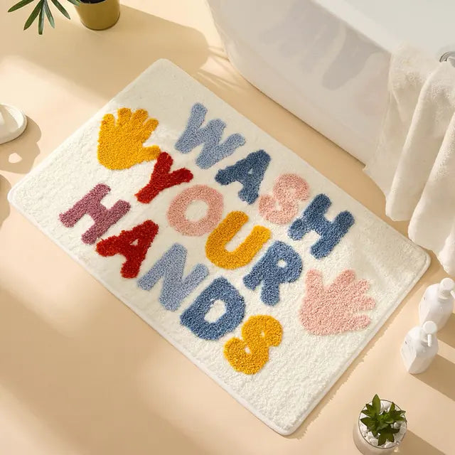 Inyahome Bathroom Rugs Non-Slip Bath Mat Luxury Soft Absorbent Plush Microfiber Bath mats for Bathroom Carpet for Tub Shower Pi-Mart