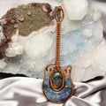 Moss Agate & Labradorite "Bass" Wire Wrap Crystal Pendant - SJB-DIAMOND ELITES