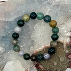 Moss Agate Stretch Bracelet - SJB-DIAMOND ELITES