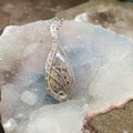 Moss Agate Wire Wrap Crystal Pendant - SJB-DIAMOND ELITES