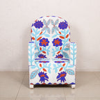 Yoruba Beaded Arm Chair Set of 2 | Blue Flowers Lootquake LLC
