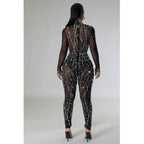 Sheer MeshSee Through Jumpsuit Pi-Mart