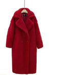 Long Winter Cashmere Lamb Winter Coat Pi-Mart