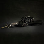 The "Maximus" collar 2.5 inch wide black & silver - SJB-DIAMOND ELITES