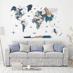 3D Luminous/Magnetic Colored Wooden World Map Mystery Enjoy The Wood