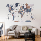 3D Wooden World Map Mystery Enjoy The Wood