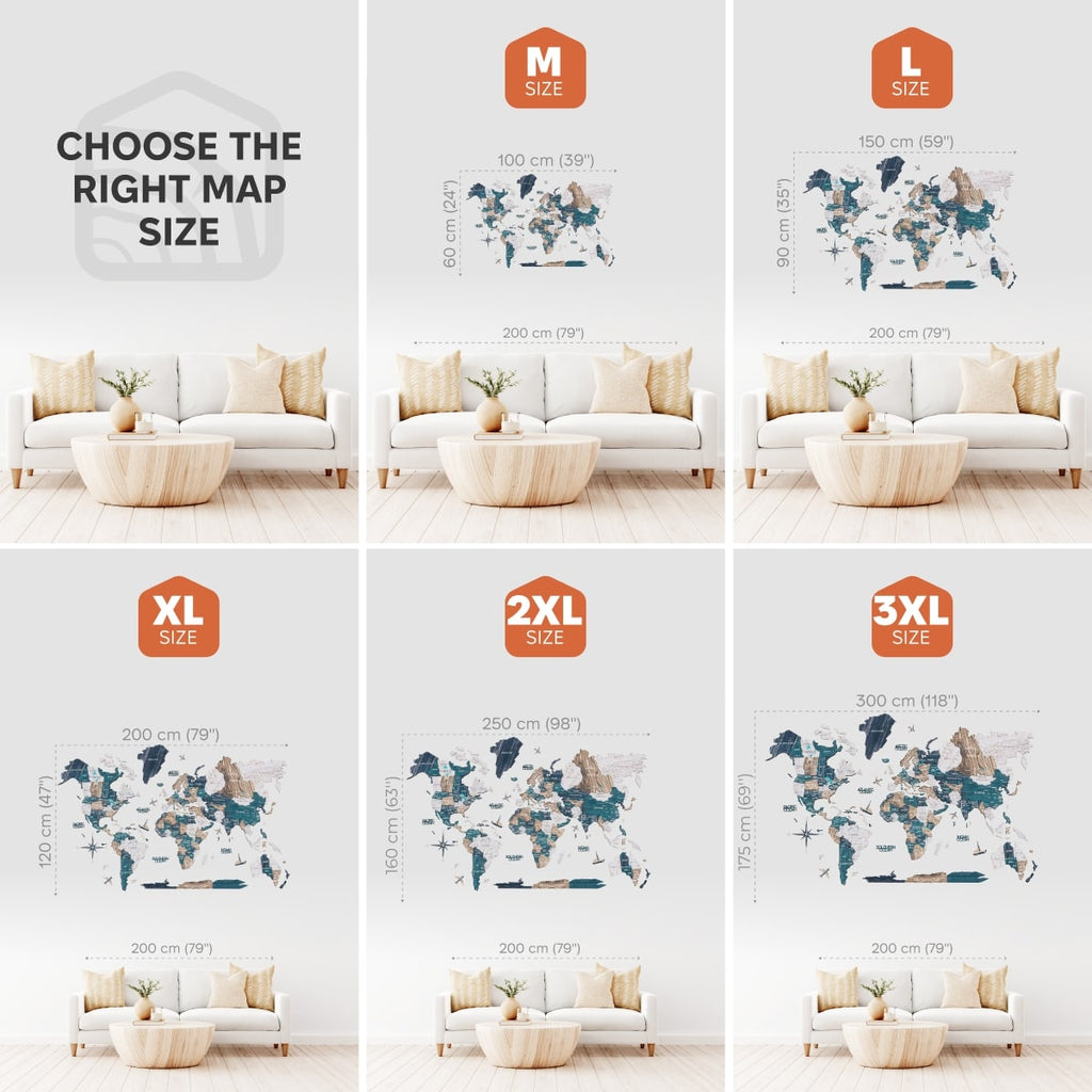 3D Wooden World Map Mystery Enjoy The Wood