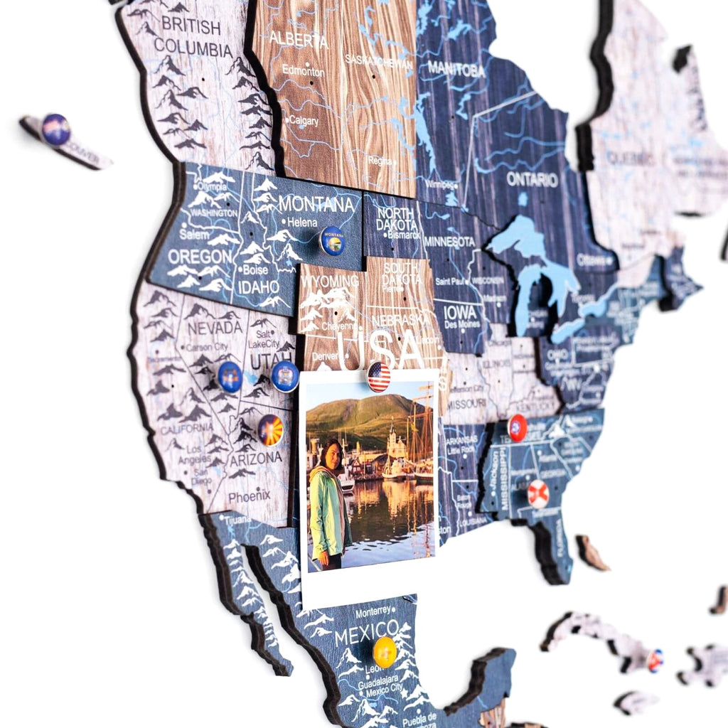 3D Wooden World Map Mystery Enjoy The Wood