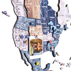 3D Wooden World Map Mystery Enjoy The Wood