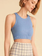 Round Neck Crop Top - SJB-DIAMOND ELITES
