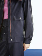 Wide Collar Coated Jacket