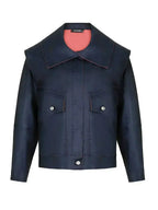 Wide Collar Coated Jacket