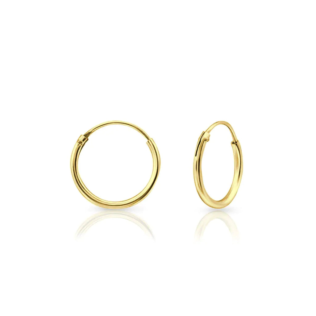 Hoop Earrings Women - Earrings for Men Gold 24k - Toddler Earrings Hoops - Endless Hoop Cartilage Earrings - Small Gold Hoop Earrings - Small Hoop Earring - Thin Gold Hoop Lootquake LLC