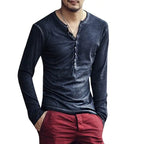 Tee Shirt V-Neck Long Sleeve Pi-Mart