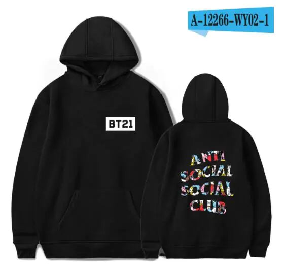 BTS Cartoon Style Hoodie and Merchandise Hoodie Pi-Mart