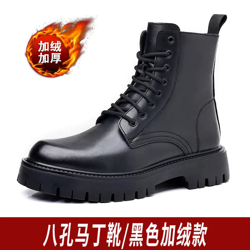 Men's Chelsea Ankle Boots - High-Top Leather Martin Boot Pi-Mart