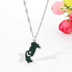 Pakistan Map and Flag Pendant Necklaces Lootquake LLC