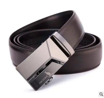 Men's Genuine Leather Automatic Buckle Belt Pi-Mart