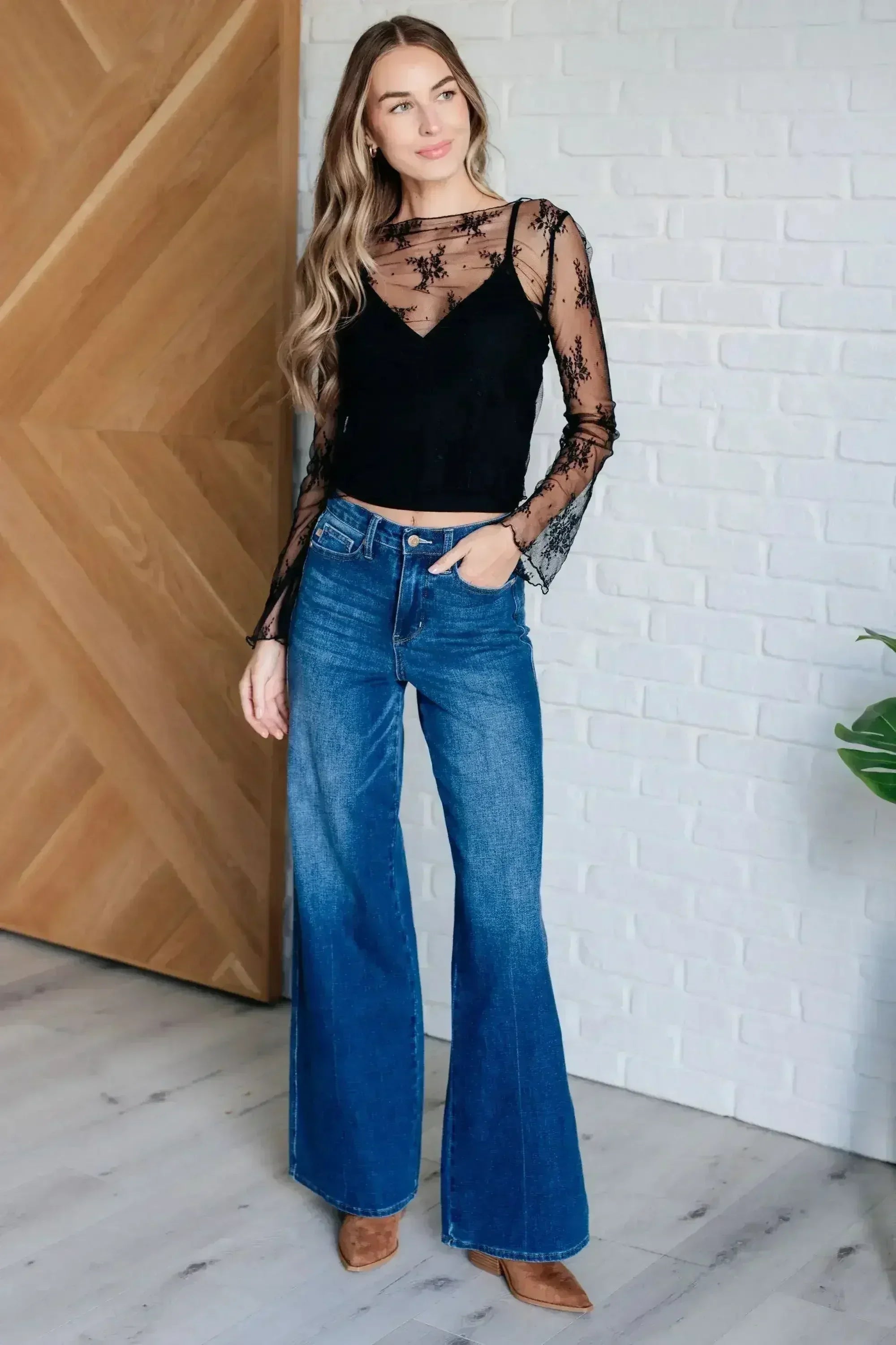 Never Sorry Lace Layering Top in Black - SJB-DIAMOND ELITES