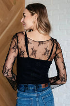 Never Sorry Lace Layering Top in Black - SJB-DIAMOND ELITES
