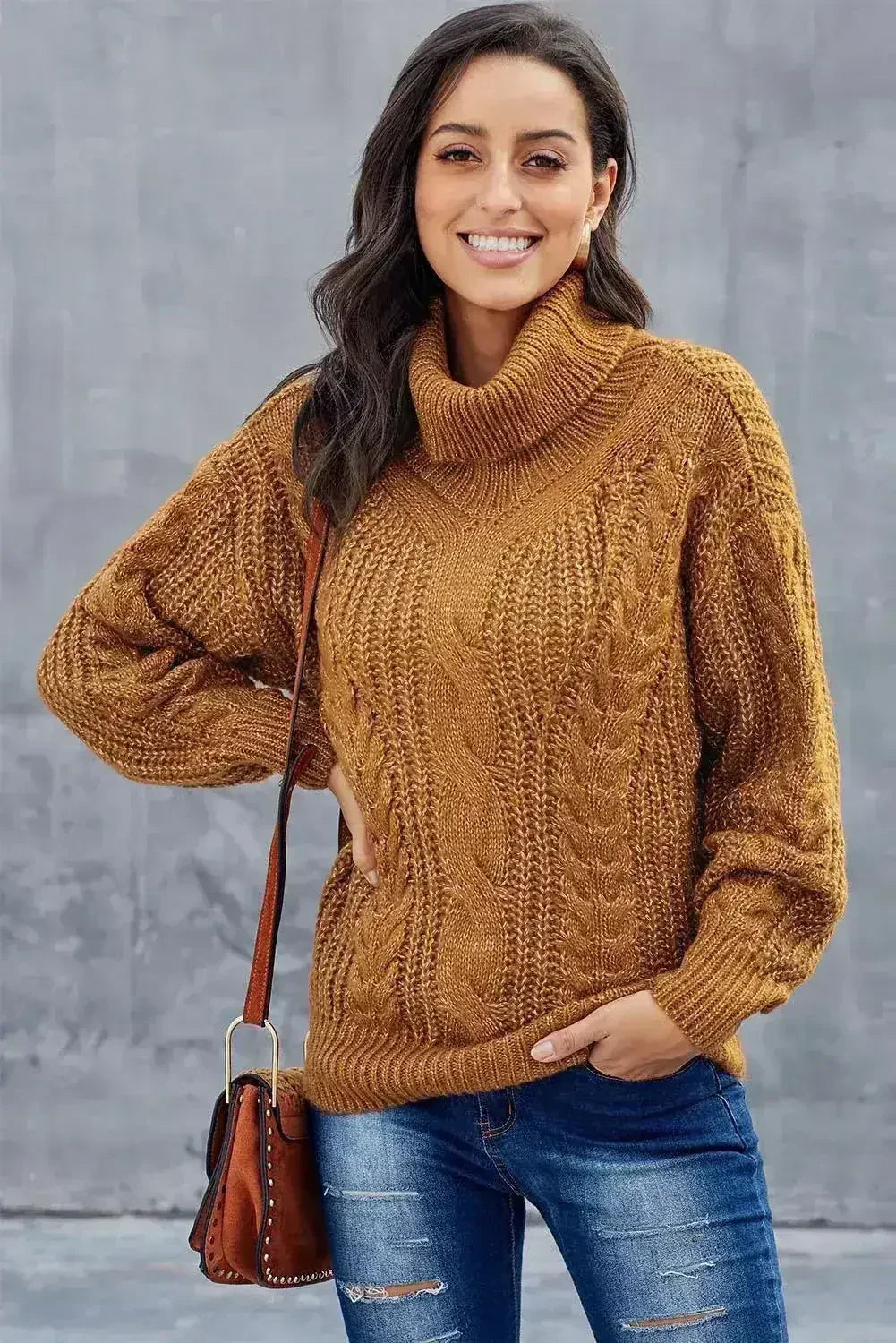 New Yellow Chunky Turtleneck Winter Sweater - SJB-DIAMOND ELITES