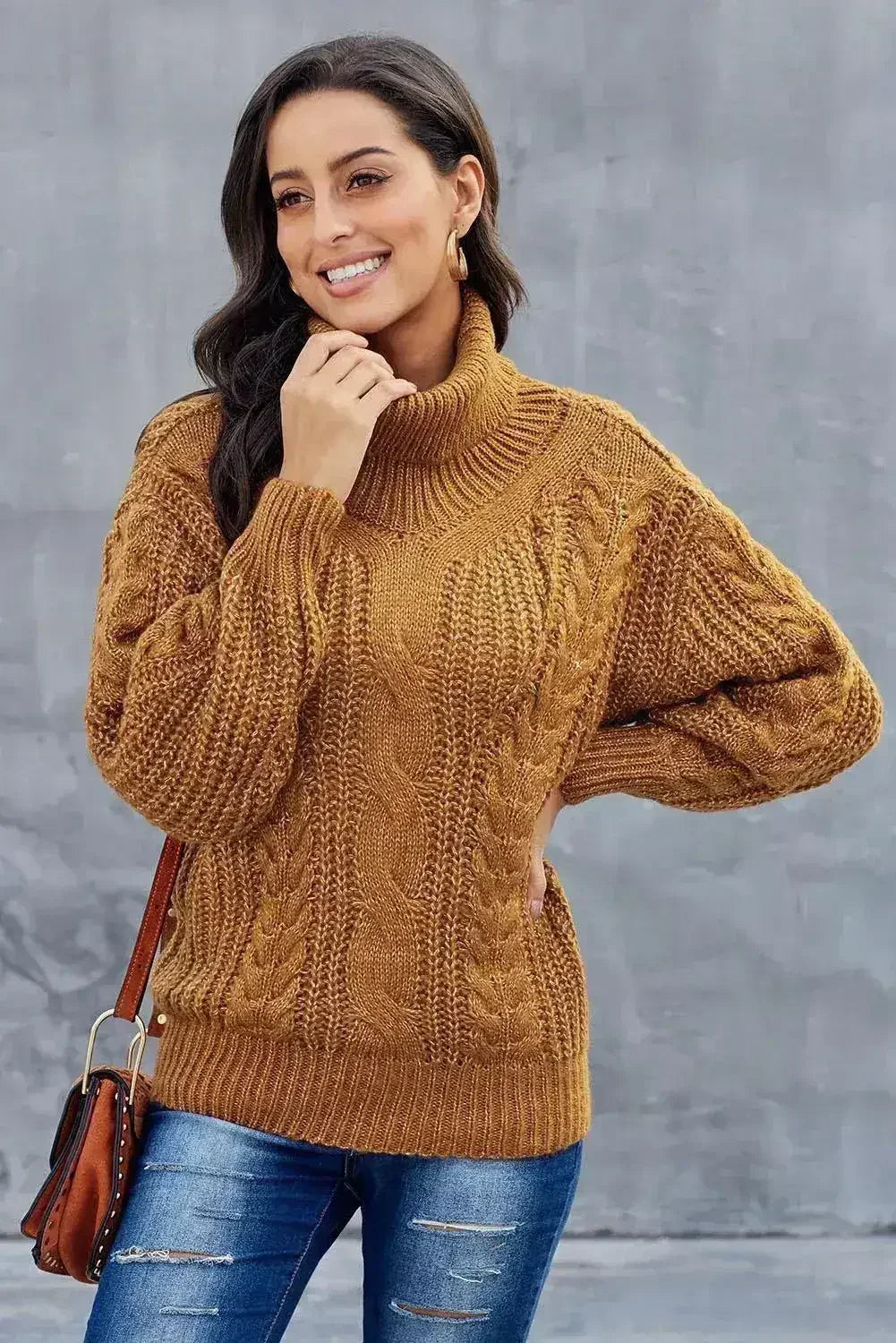 New Yellow Chunky Turtleneck Winter Sweater - SJB-DIAMOND ELITES